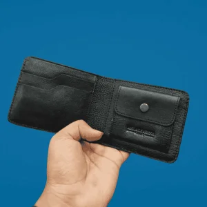 Premium Men's Pure Leather Wallet – Black Embossed Design